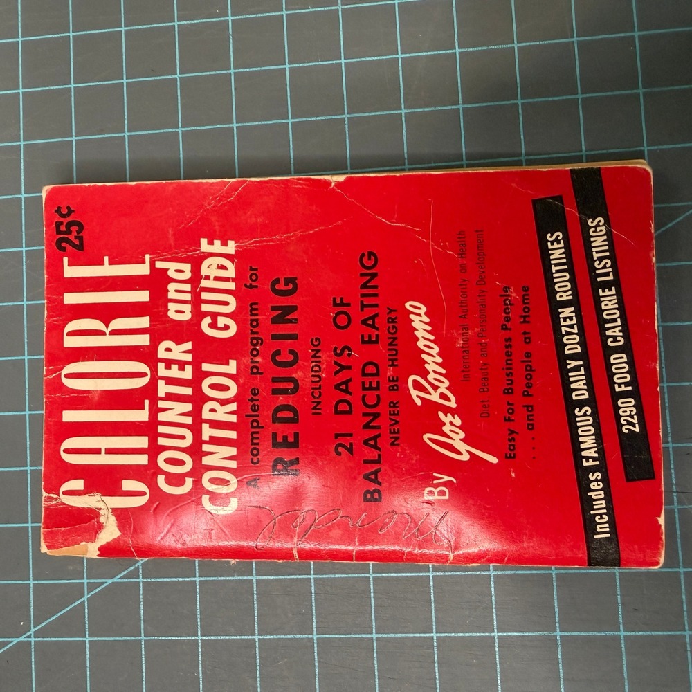 Vintage Joe Bonomo Calorie Counter and Control Guide Booklet Mid Century 1950s